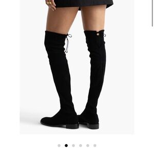 Stuart Weitzman Sleek Black Over-the-Knee Boots